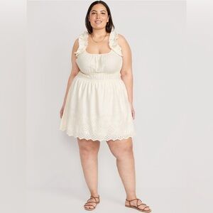 Old Navy Waist-Defined Ruffle Mini Dress
